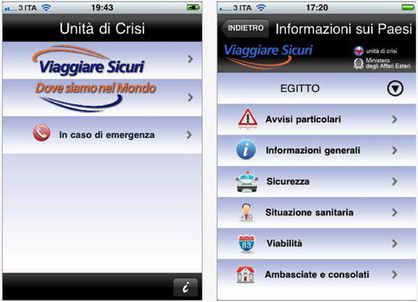 App Unità di Crisi Farnesina