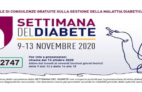 Settimana del Diabete 2020: dal 9 al 13 novembre visite gratis in 40 centri