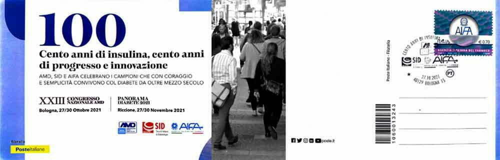Il centenario dell’insulina celebrato con un annullo postale - Diabete.com