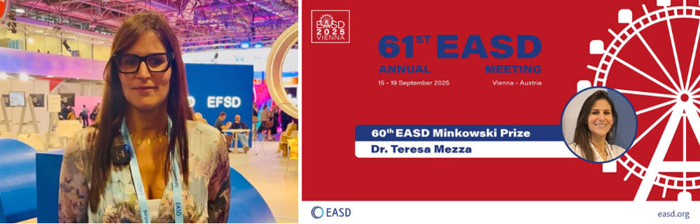 Diabete, all’EASD Teresa Mezza riceve il prestigioso Minkowski Prize