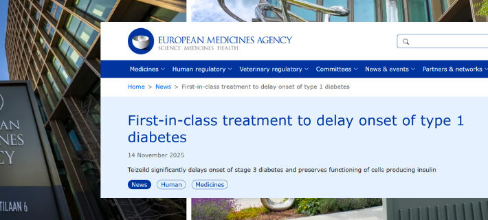 L’EMA raccomanda la prima terapia che ritarda l’esordio del diabete di tipo 1